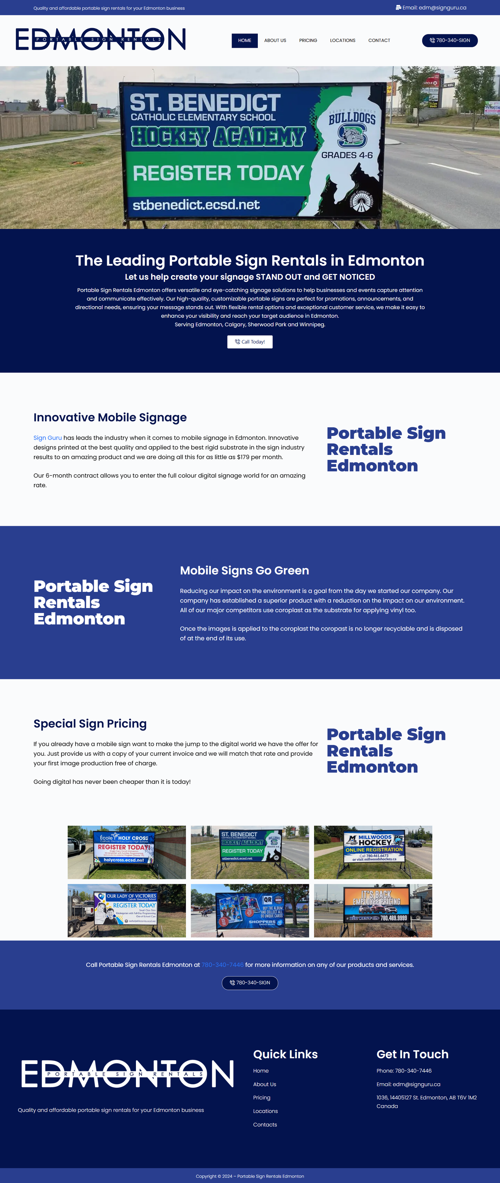 Portable Sign Rentals Edmonton